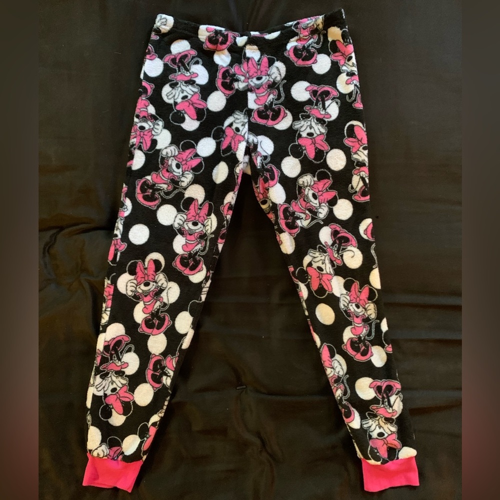 Disney’s Minnie Mouse Kids Pink & Black Polkadot Pajama bottoms